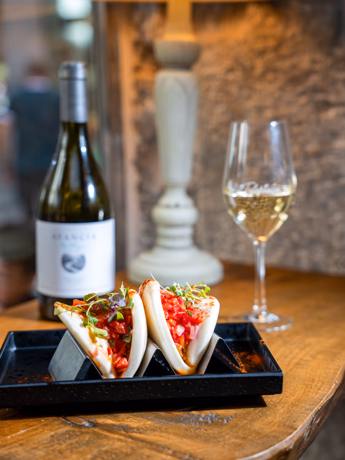 Pan Bao de callos con pico de gallo picantito (2 uds.)